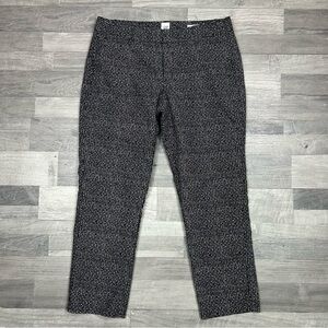 Gap Black Pattern Slim Crop Pants 10R